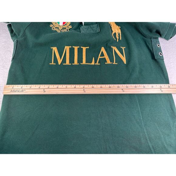 VINTAGE Y2K POLO RALPH LAUREN MILAN HEAVY EMBRIODERY DESIGNER SHIRT SIZE M - Picture 16 of 16